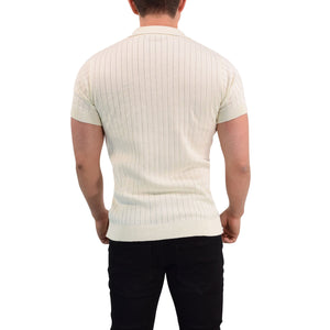 Hollywood Knitted Polo Offwhite