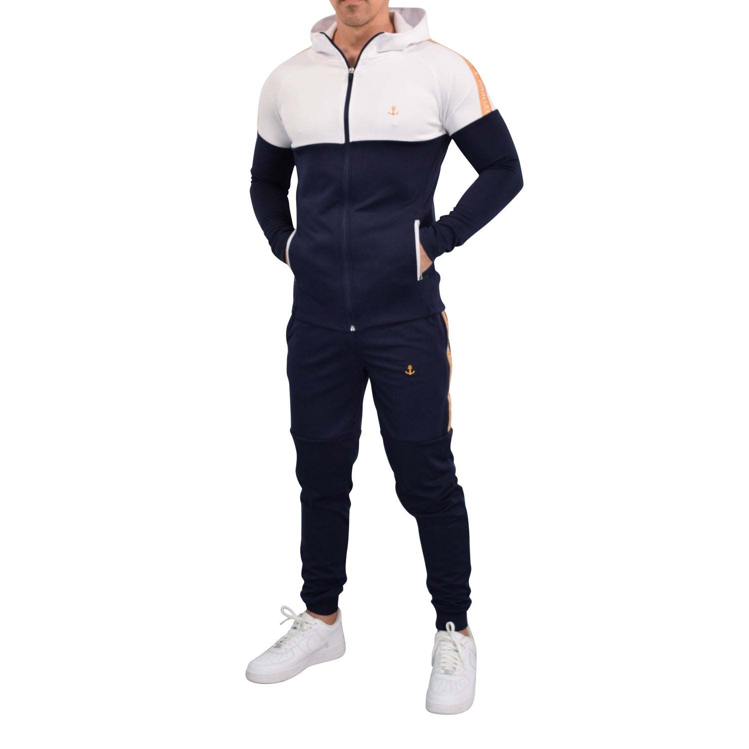 Sigma Tracksuit Navy/White Gold