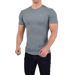 Playera Ribbed Short Sleeve Dark Gray