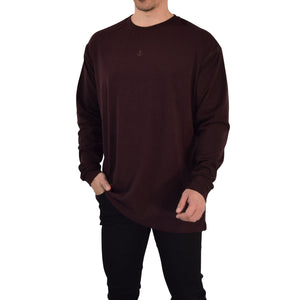 Playera Oversized Manga Larga Stealth Brown