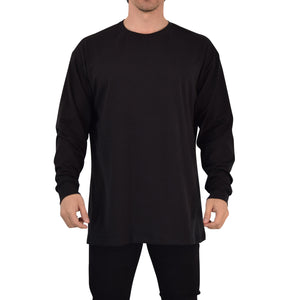 Playera Oversized Manga Larga Stealth Black