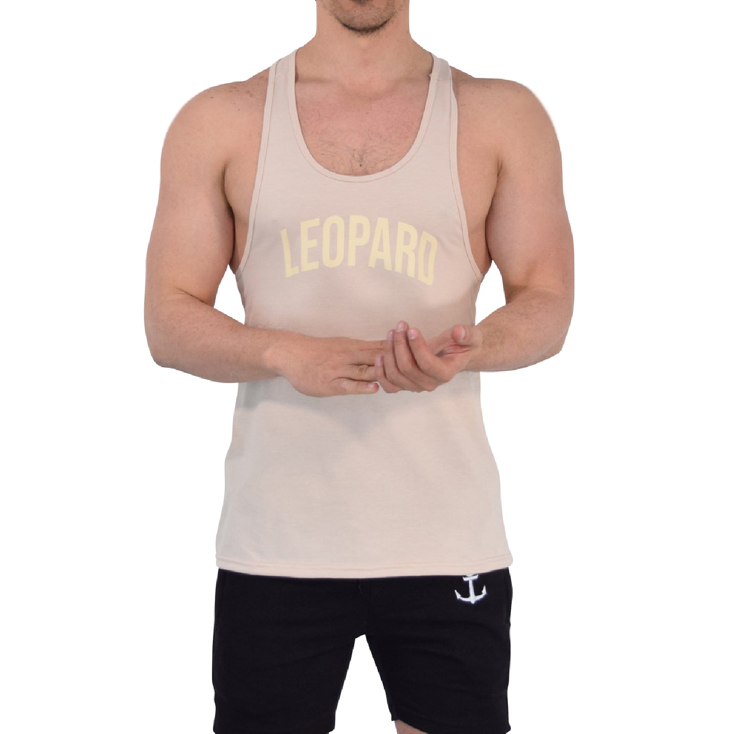 Gym Stringer Tank Varsity Full Sand