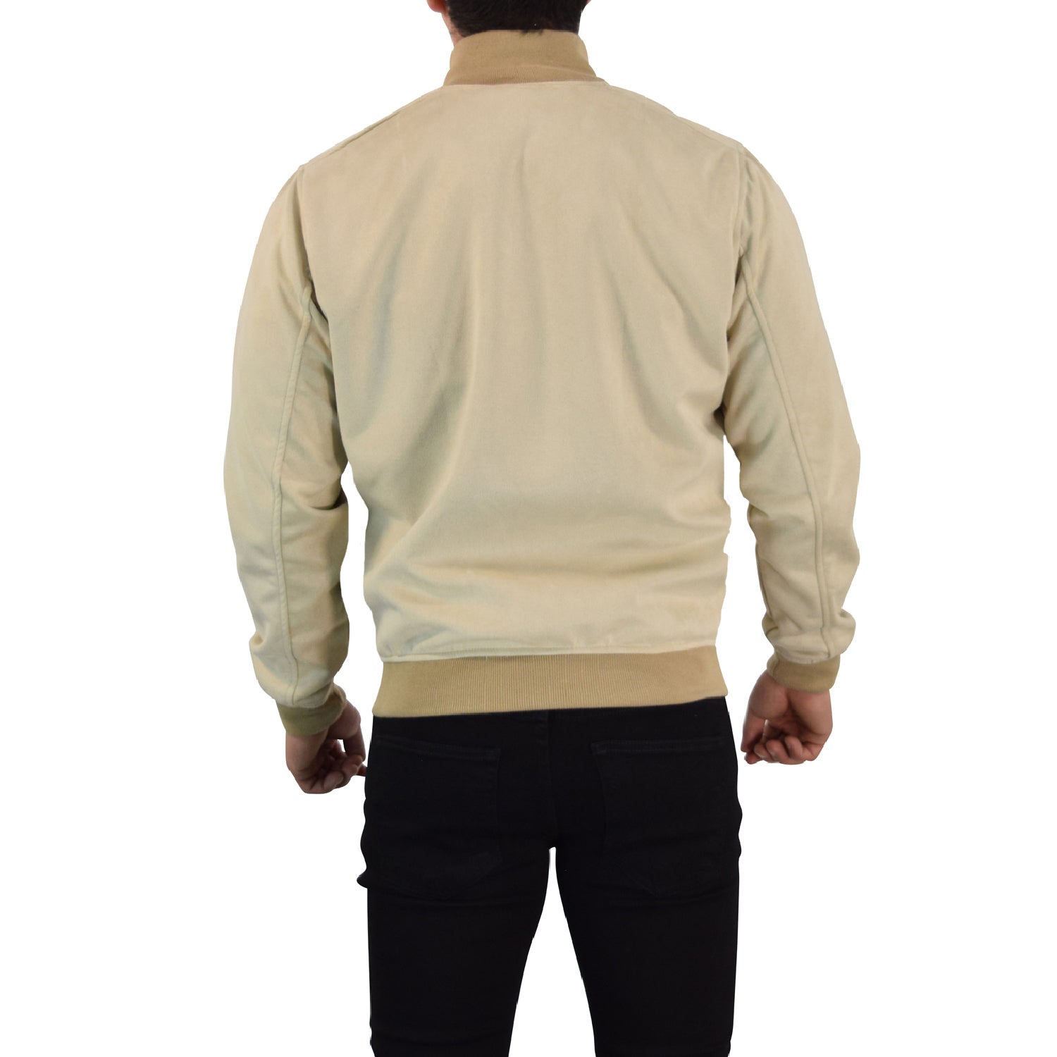 Suede Bomber Jacket Sand