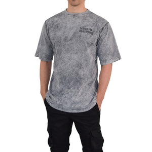 Playera Oversized Iconic Acid Wash Light Gray