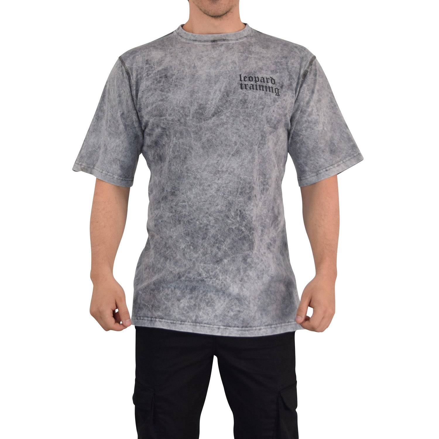 Playera Oversized Iconic Acid Wash Light Gray