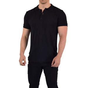 Knitted Golf Club Polo Black