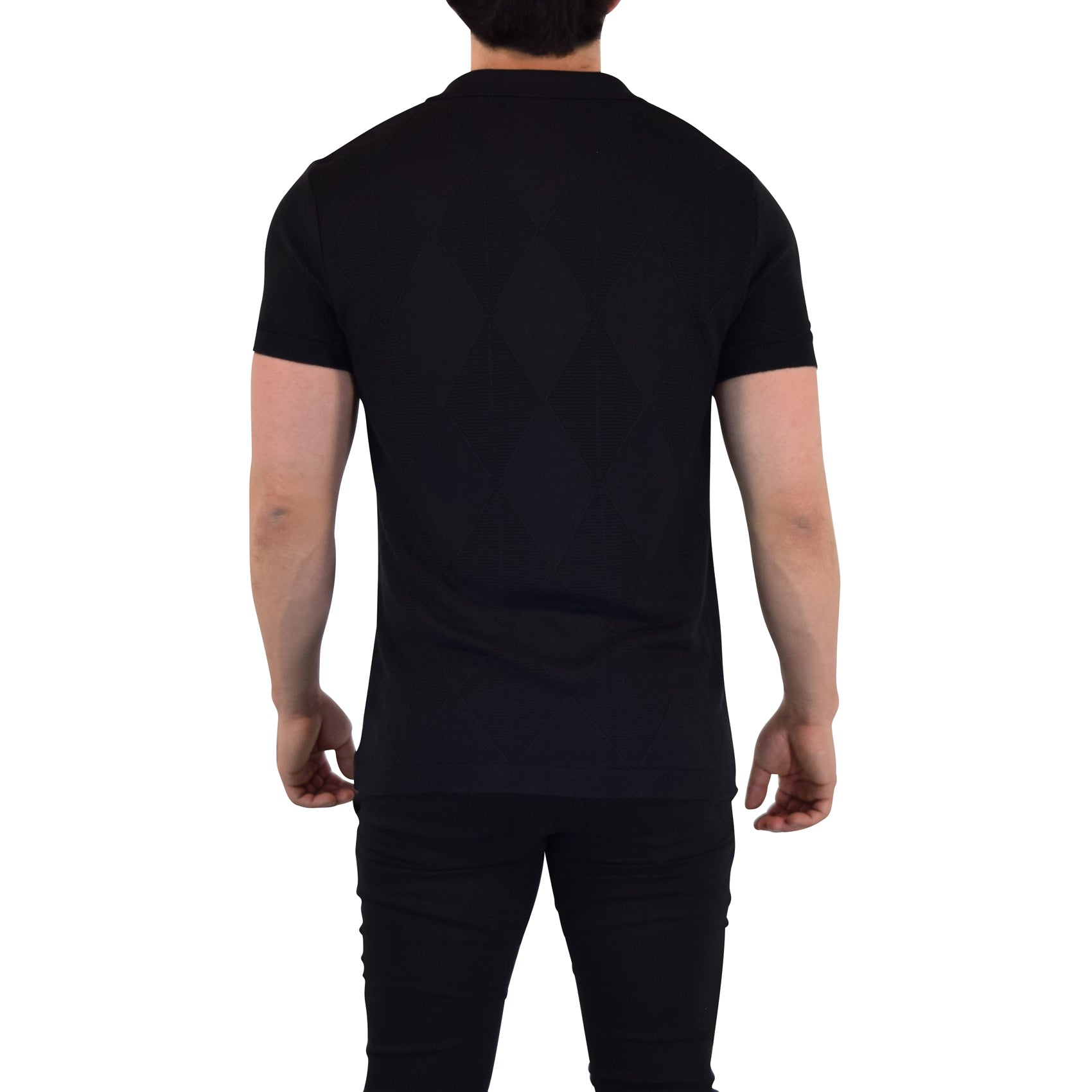 Knitted Golf Club Polo Black