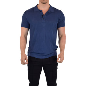 Zipped Short Sleeve Polo Full Black