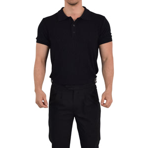 Knitted Connery Polo Black