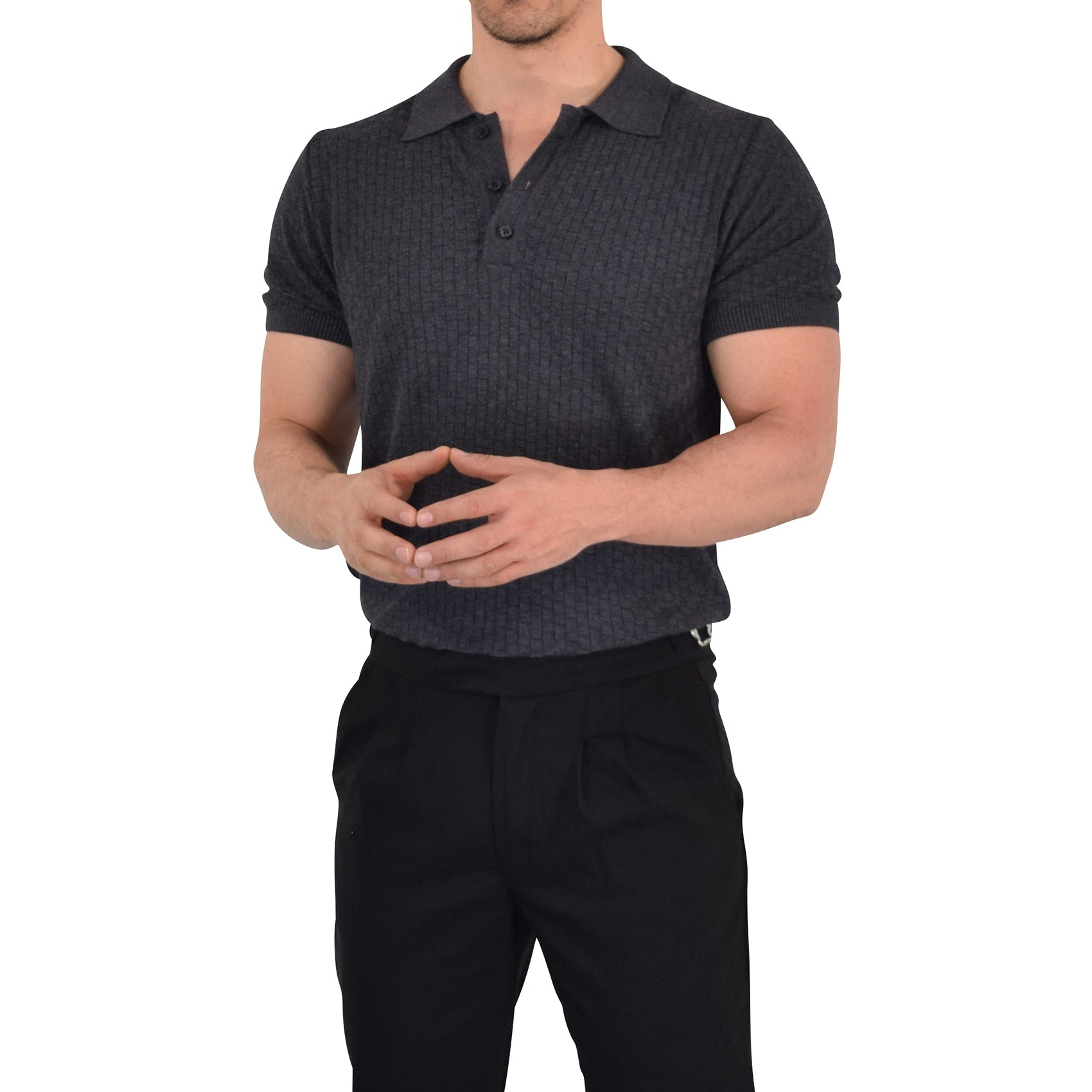 Knitted Connery Polo Oxford