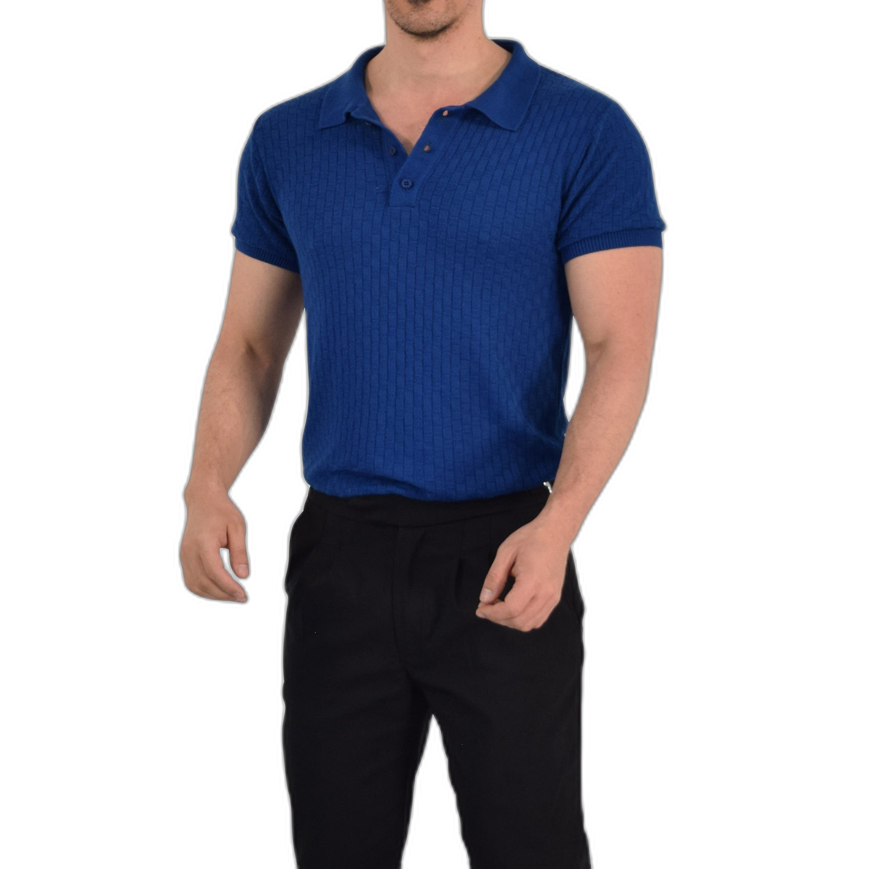 Knitted Connery Polo Dark Indigo