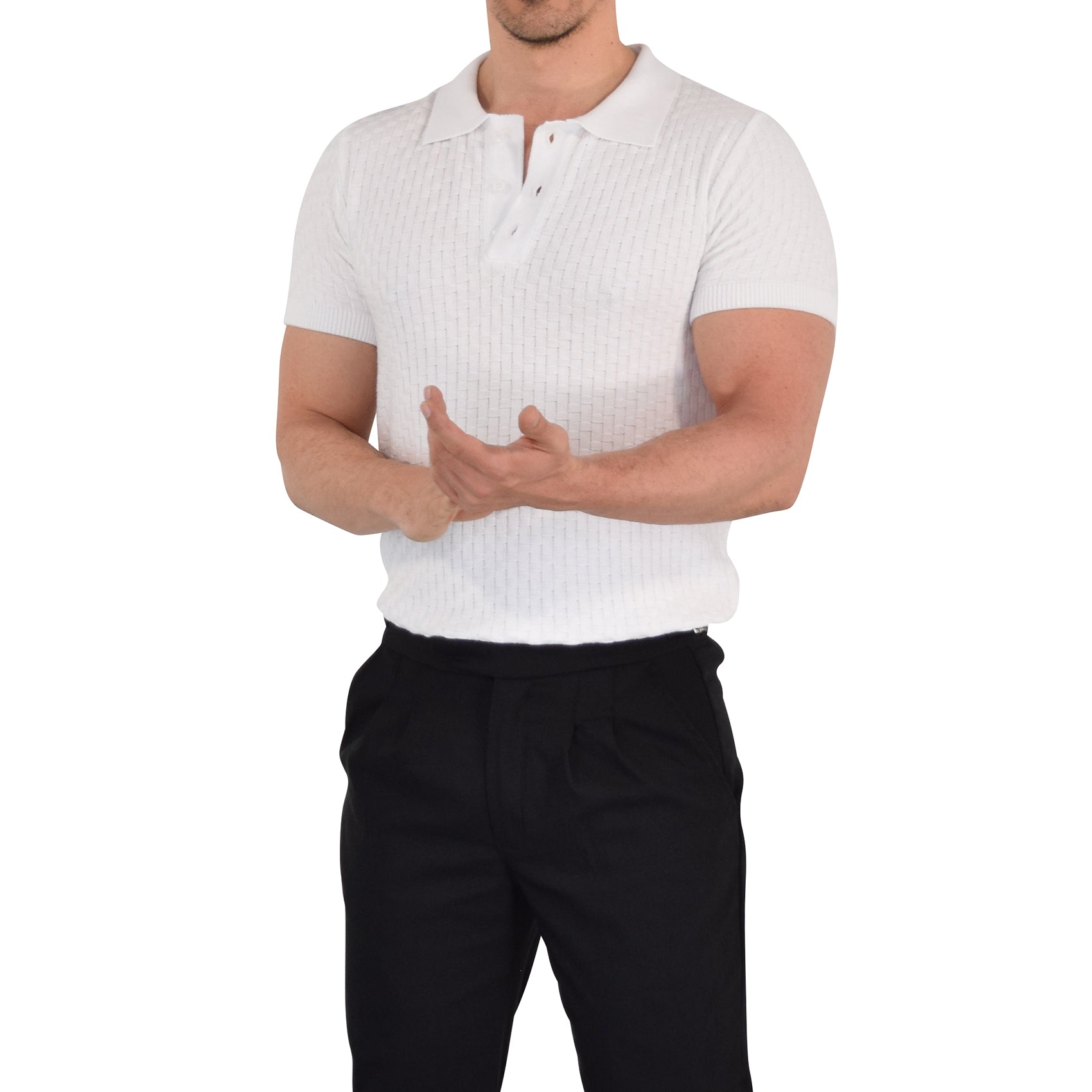 Knitted Connery Polo Off White