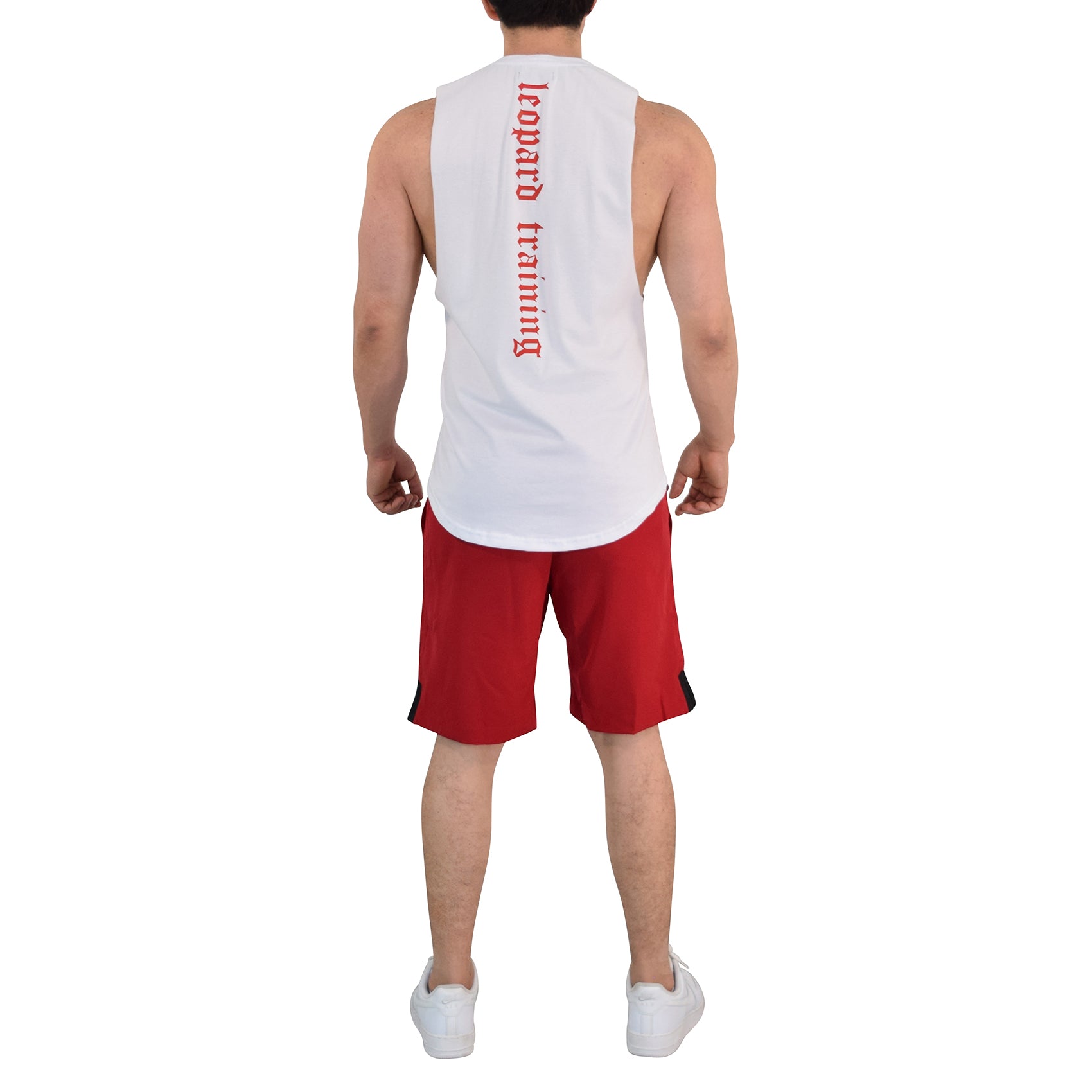 Legacy Sleeveless Tee 2.0 White Red Trim