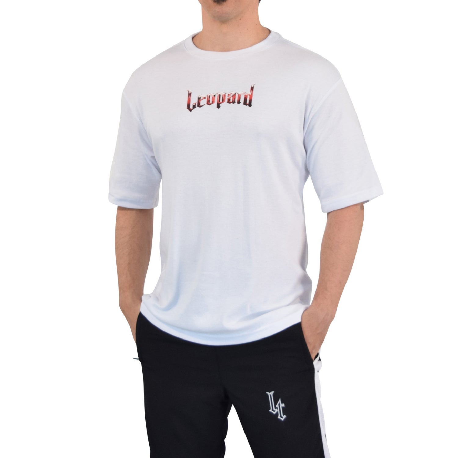 Playera Oversized Metal Logo White