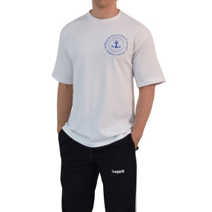 Playera Oversized Building Your Best Version White Royal