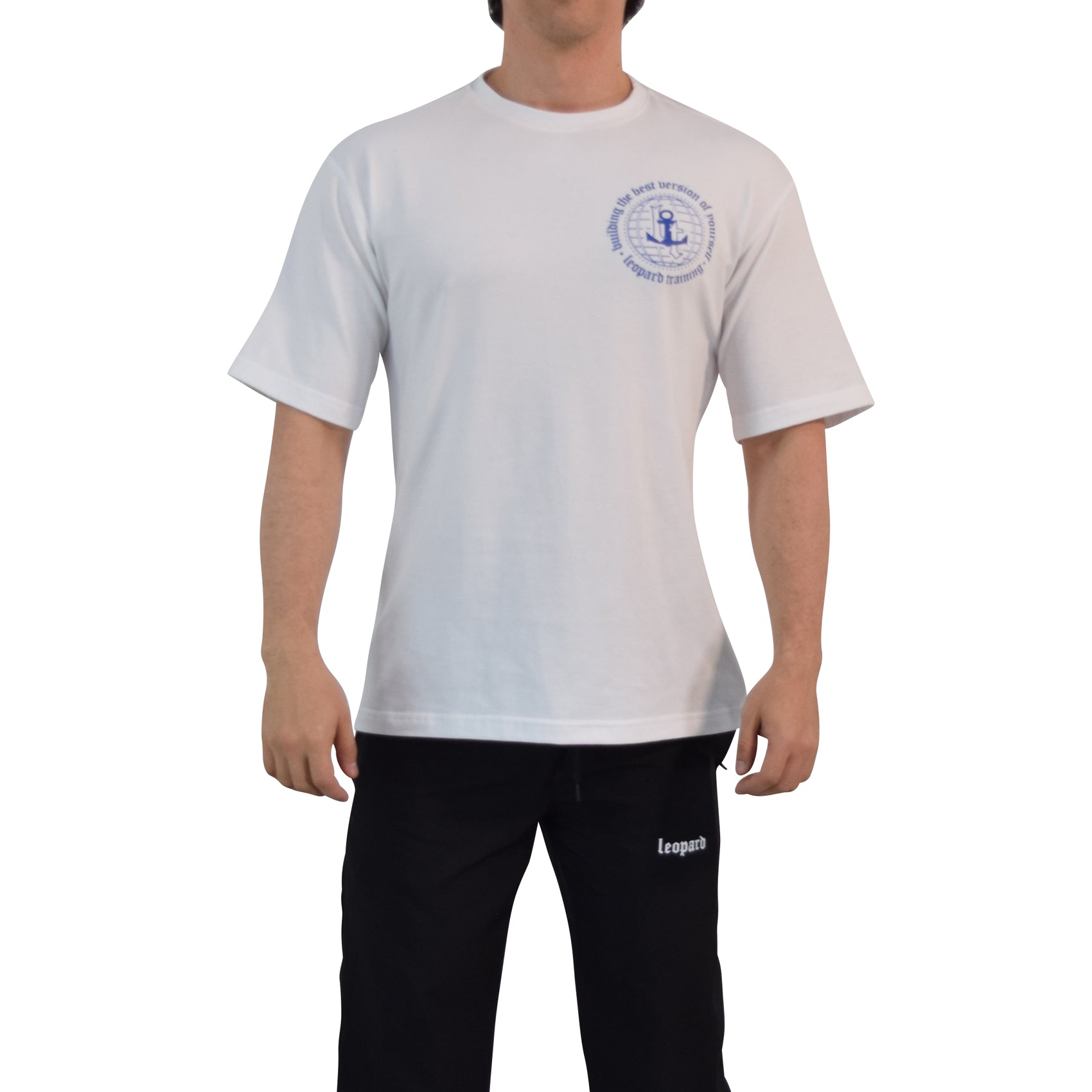 Playera Oversized Building Your Best Version White Royal