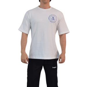 Playera Oversized Building Your Best Version White Royal