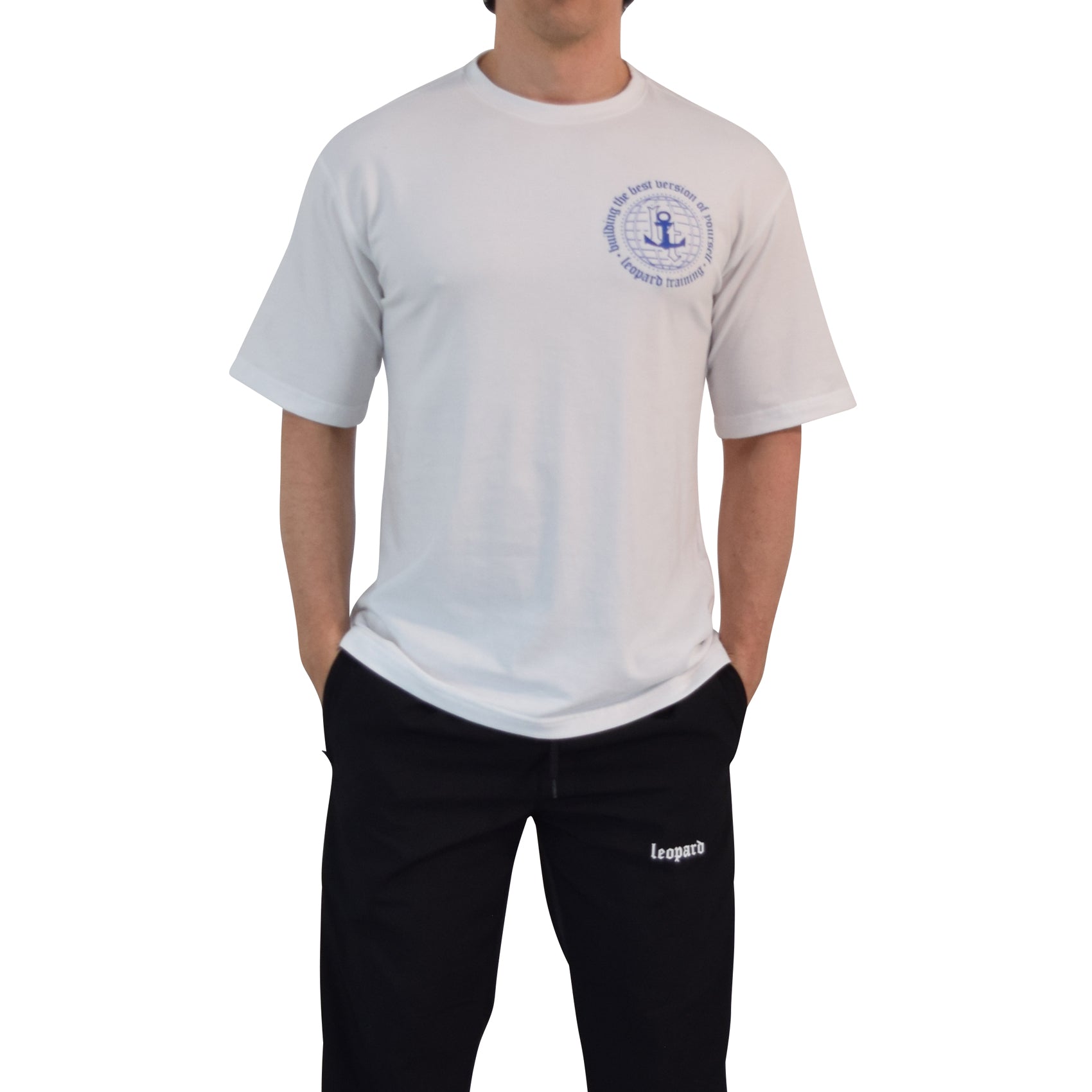 Playera Oversized Building Your Best Version White Royal