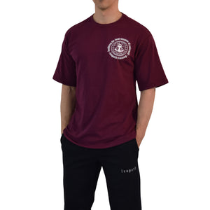 Playera Oversized Building Your Best Version Burgundy