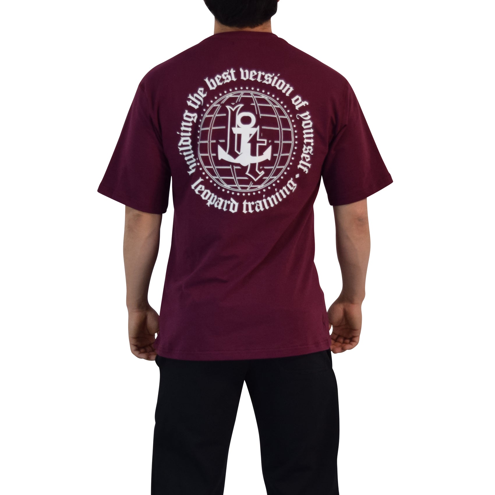 Playera Oversized Building Your Best Version Burgundy