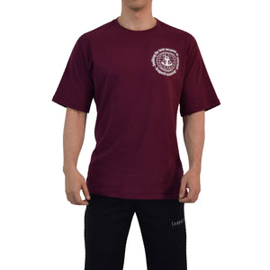 Playera Oversized Building Your Best Version Burgundy