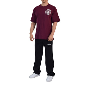 Playera Oversized Building Your Best Version Burgundy