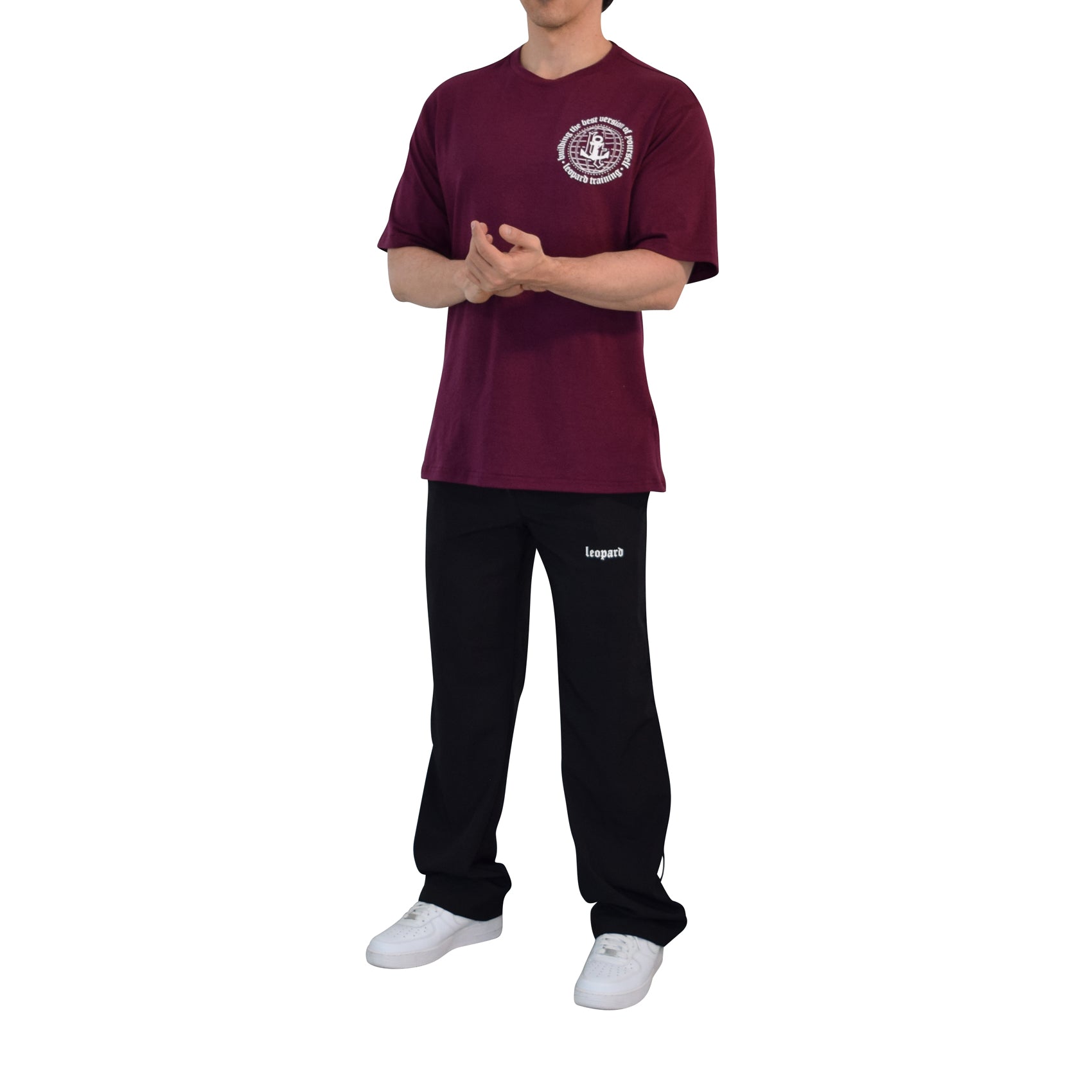 Playera Oversized Building Your Best Version Burgundy