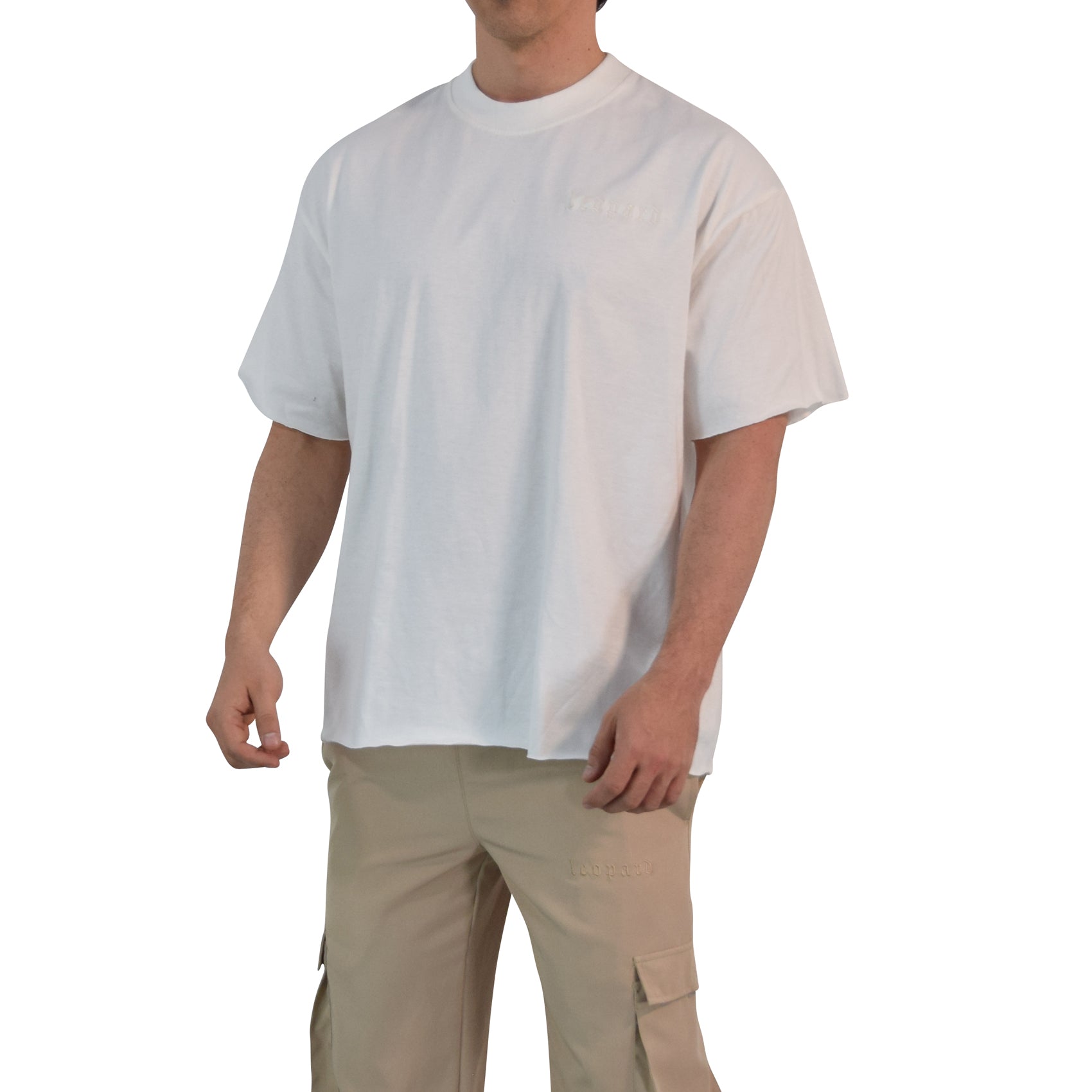 Heavy Cropped Tee Off White (Raw)