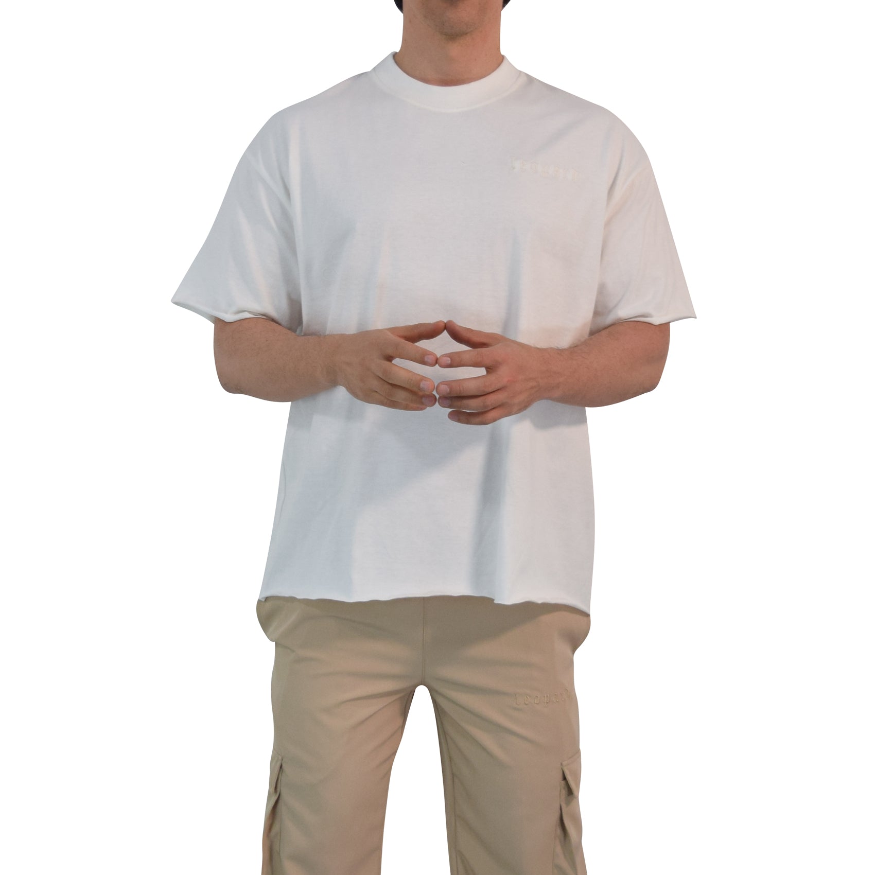 Heavy Cropped Tee Off White (Raw)