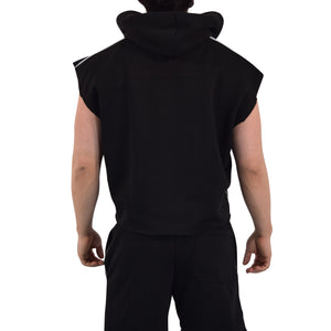 Cropped Hoodie Sleeveless Heavyweight Champ Black