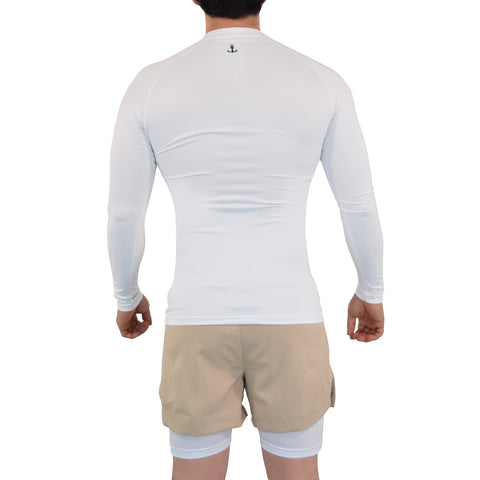 Speed Compression Long Sleeve T-Shirt Snow White Logo Black