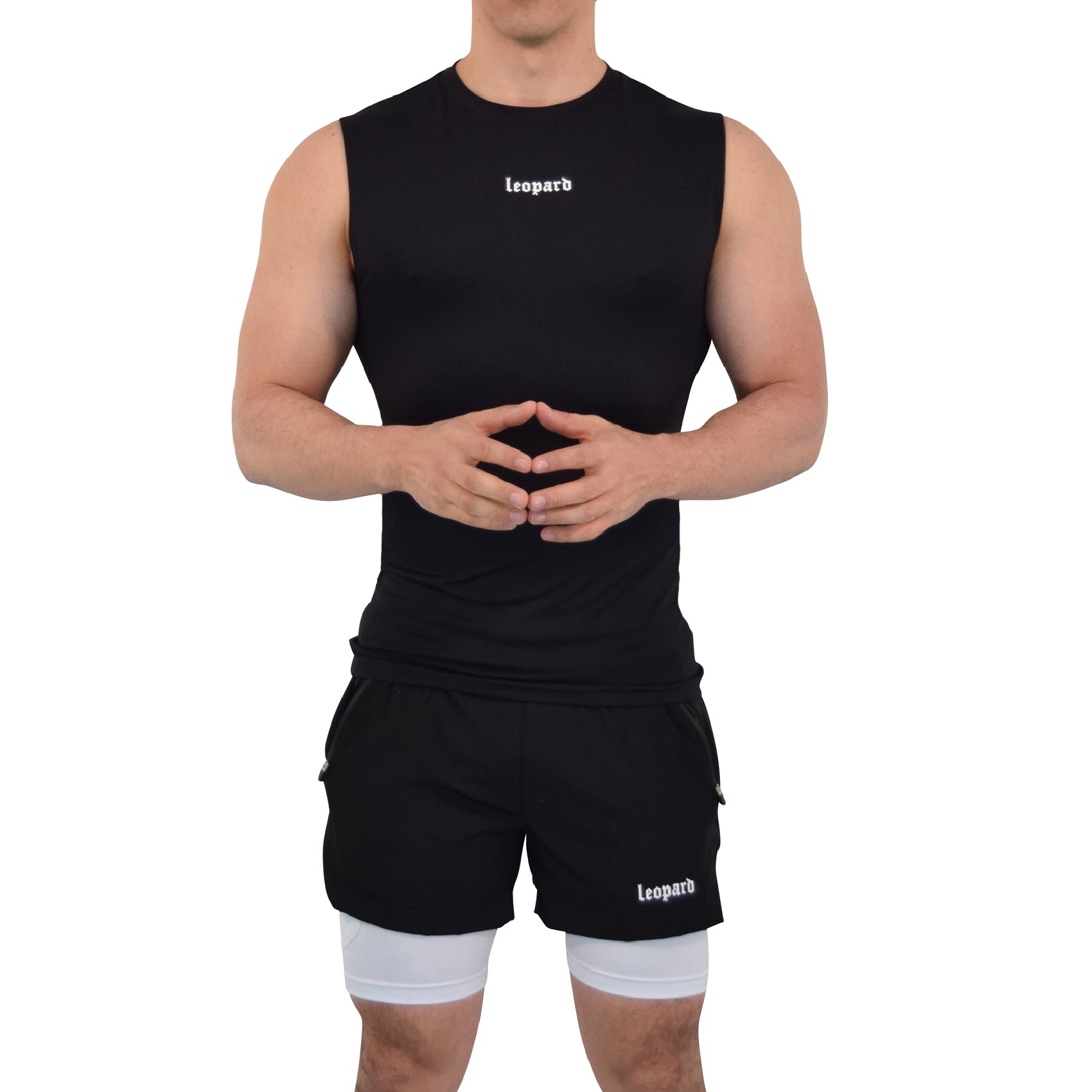 Speed Compression Tank Night Black Logo White