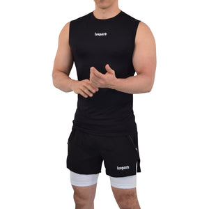 Speed Compression Tank Night Black Logo White