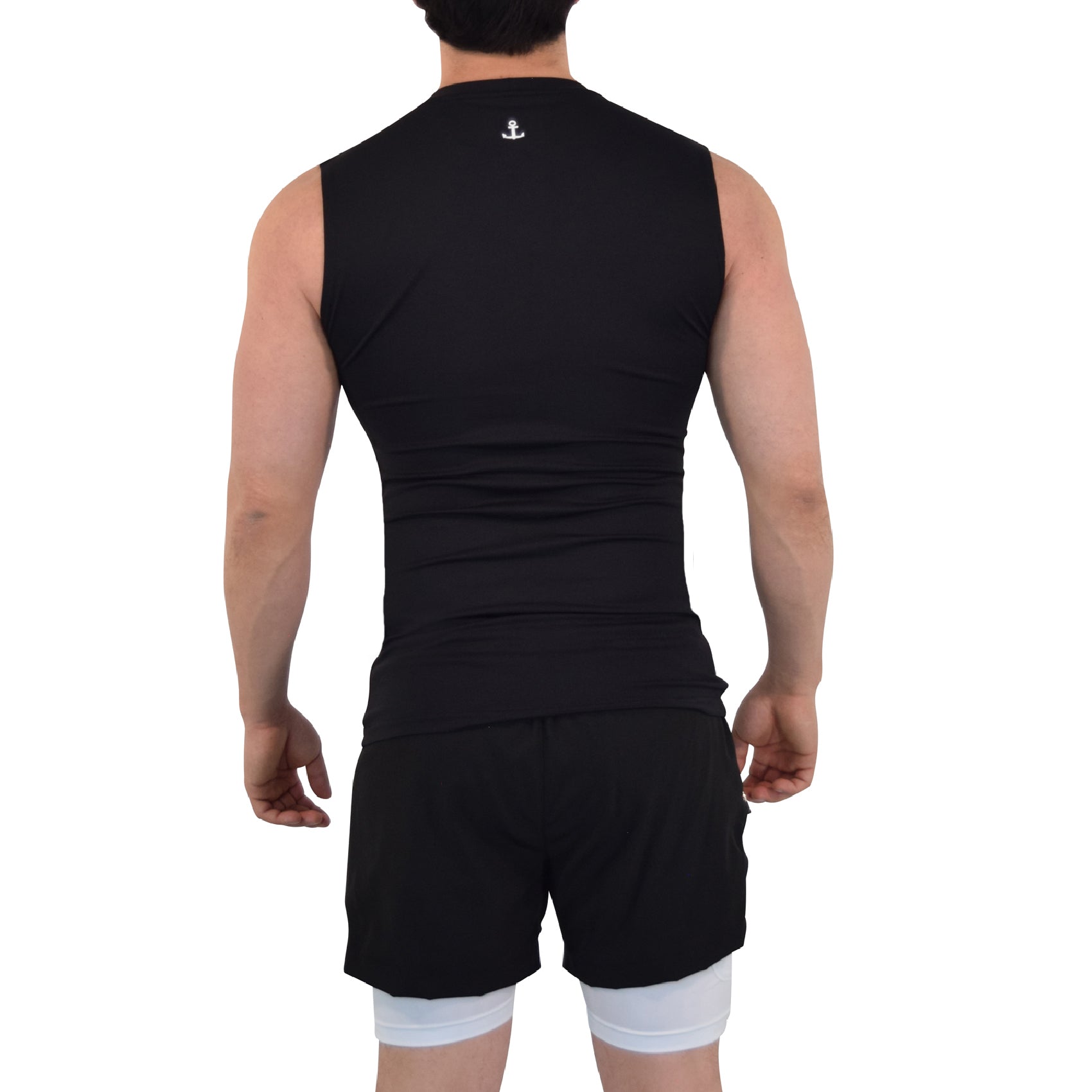 Speed Compression Tank Night Black Logo White