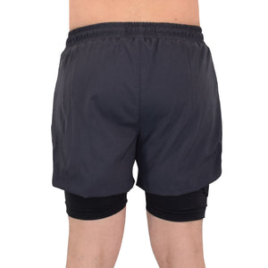 Speed Compression Short Dark Gray Logo Black