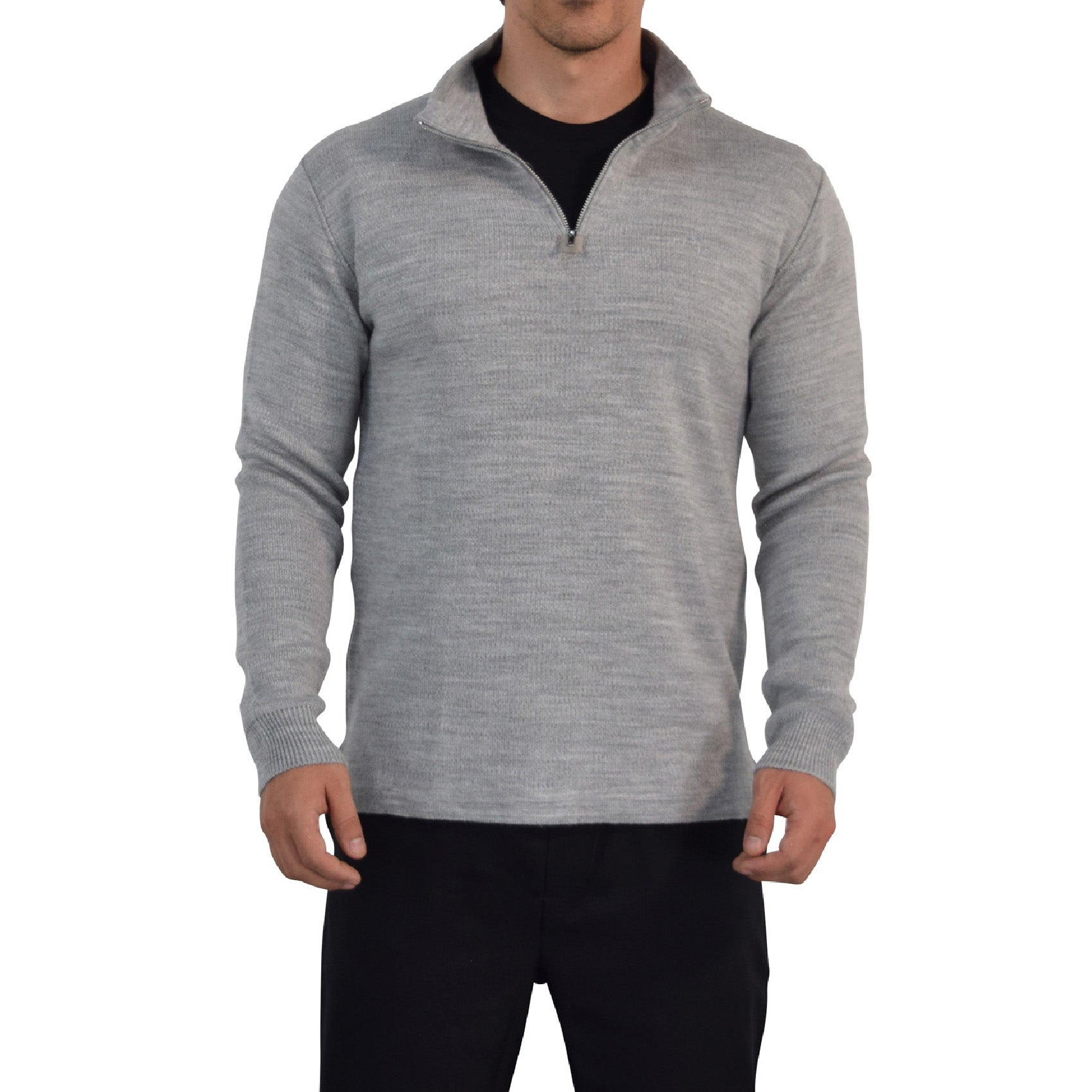 Roll Neck Sweater Light Gray