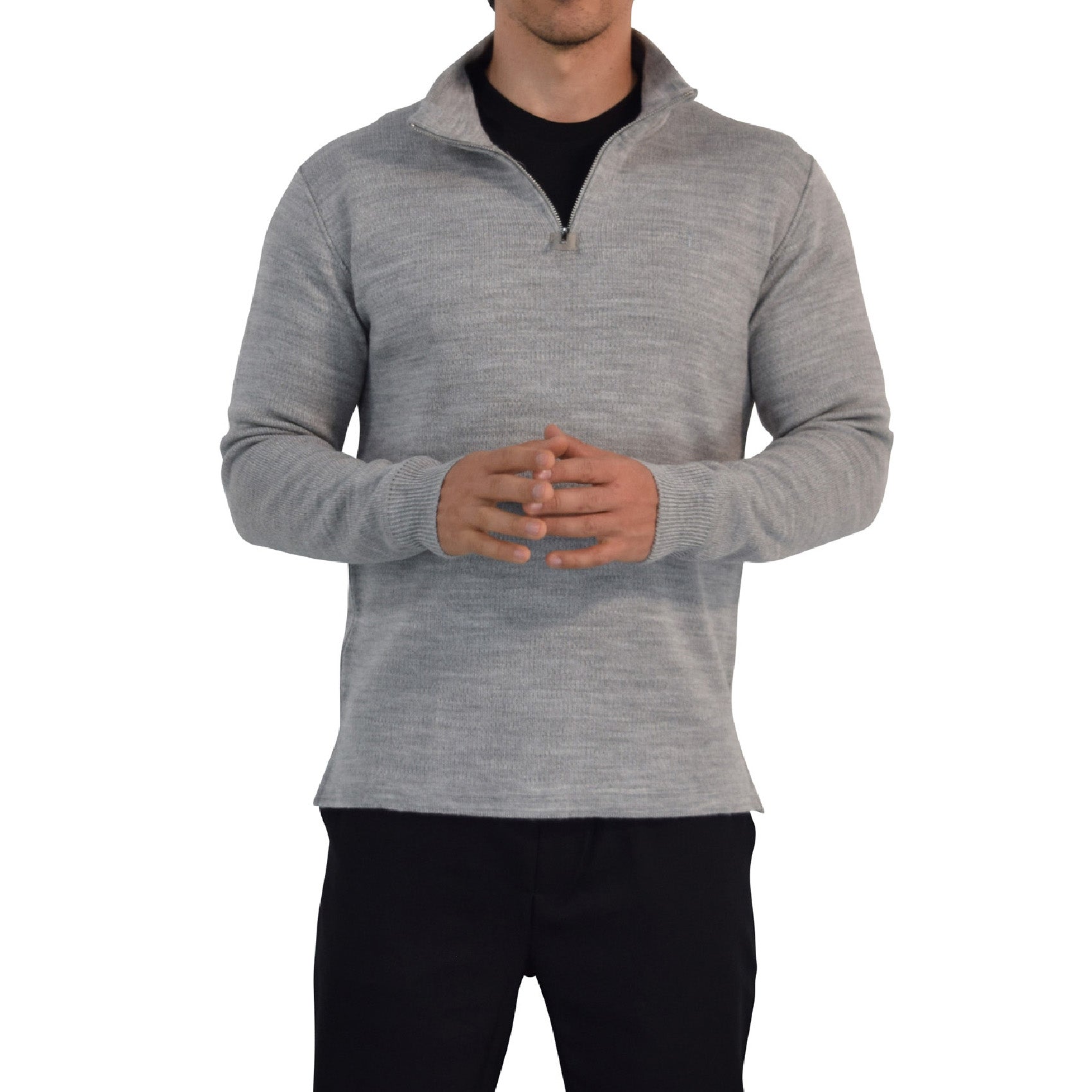 Roll Neck Sweater Light Gray