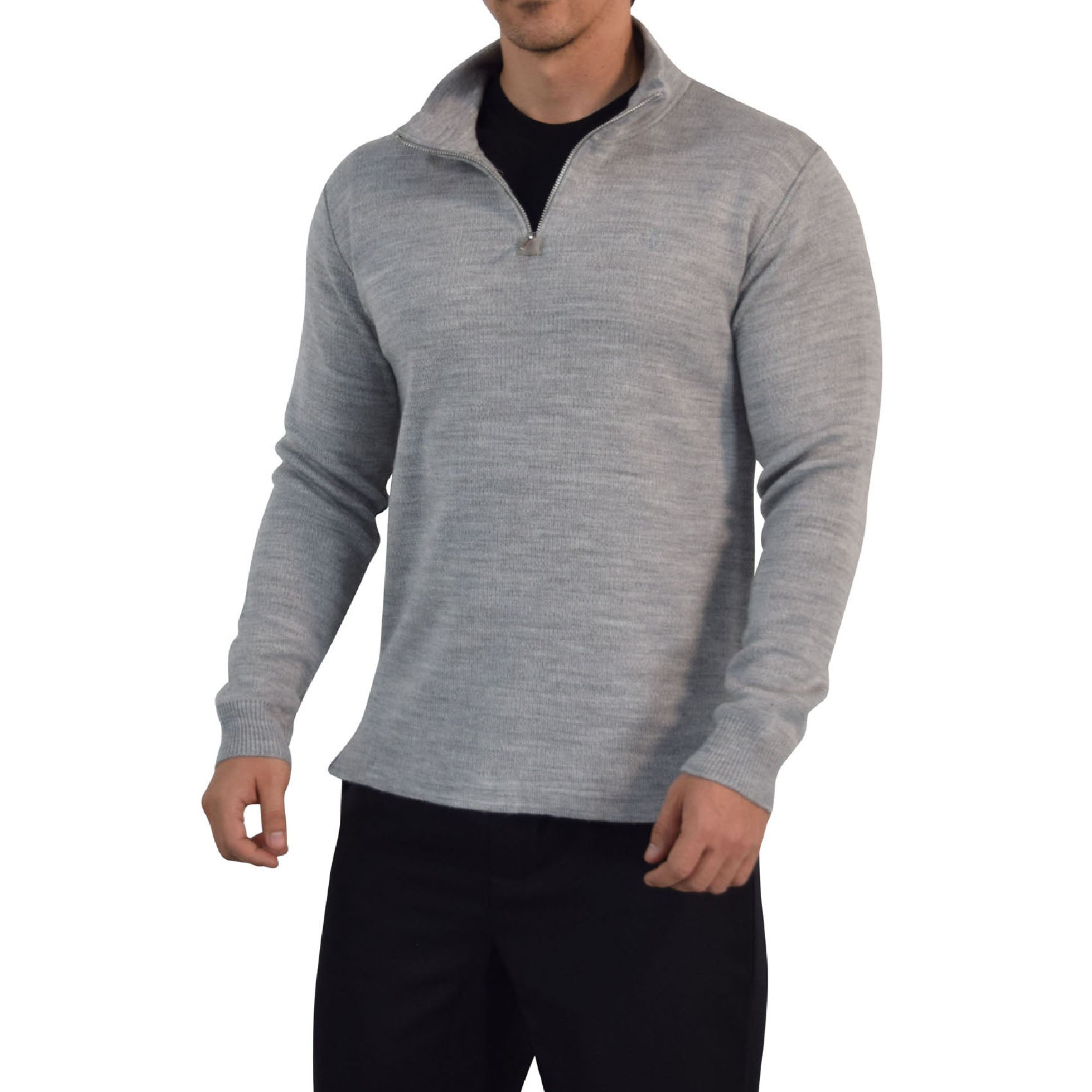 Roll Neck Sweater Light Gray