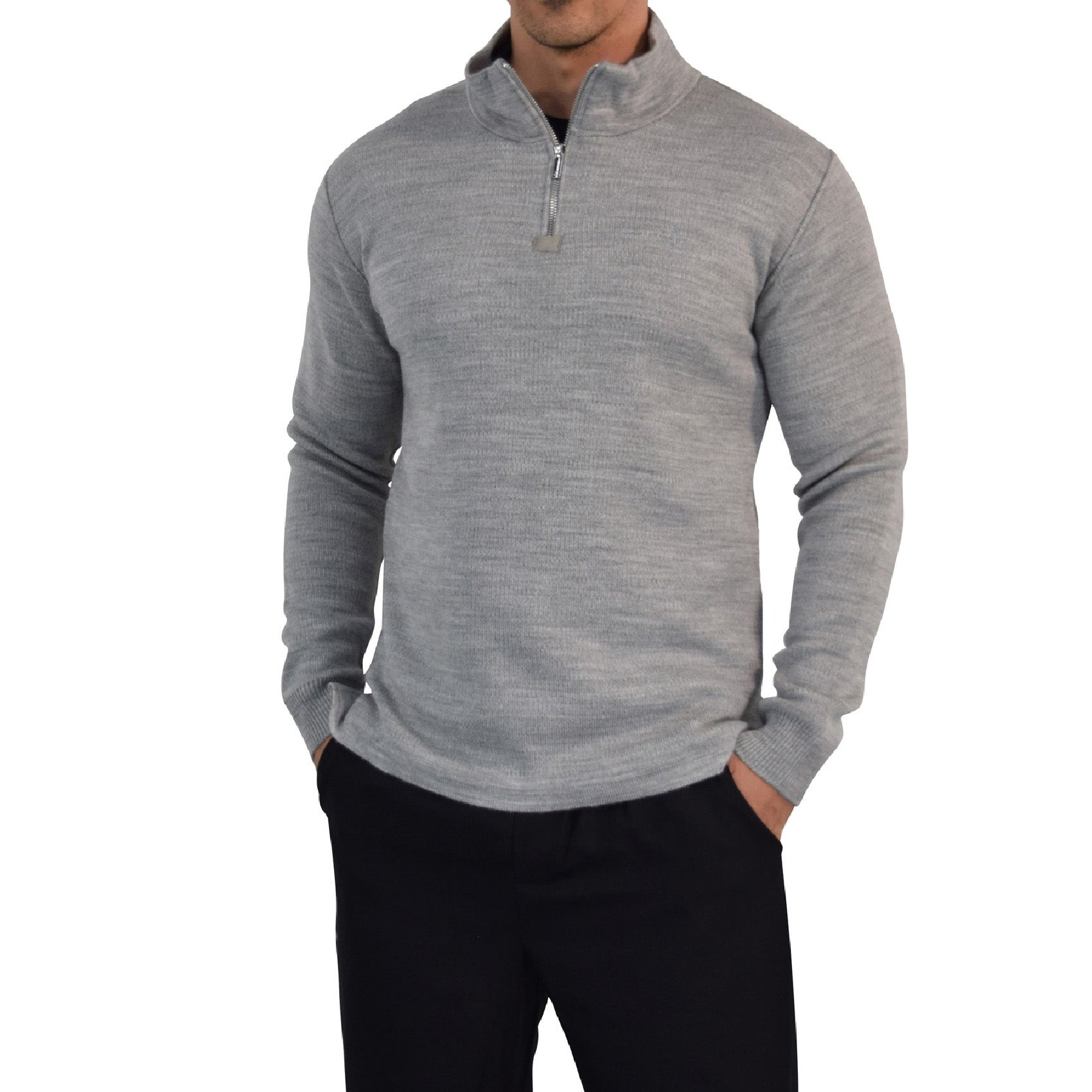 Roll Neck Sweater Light Gray