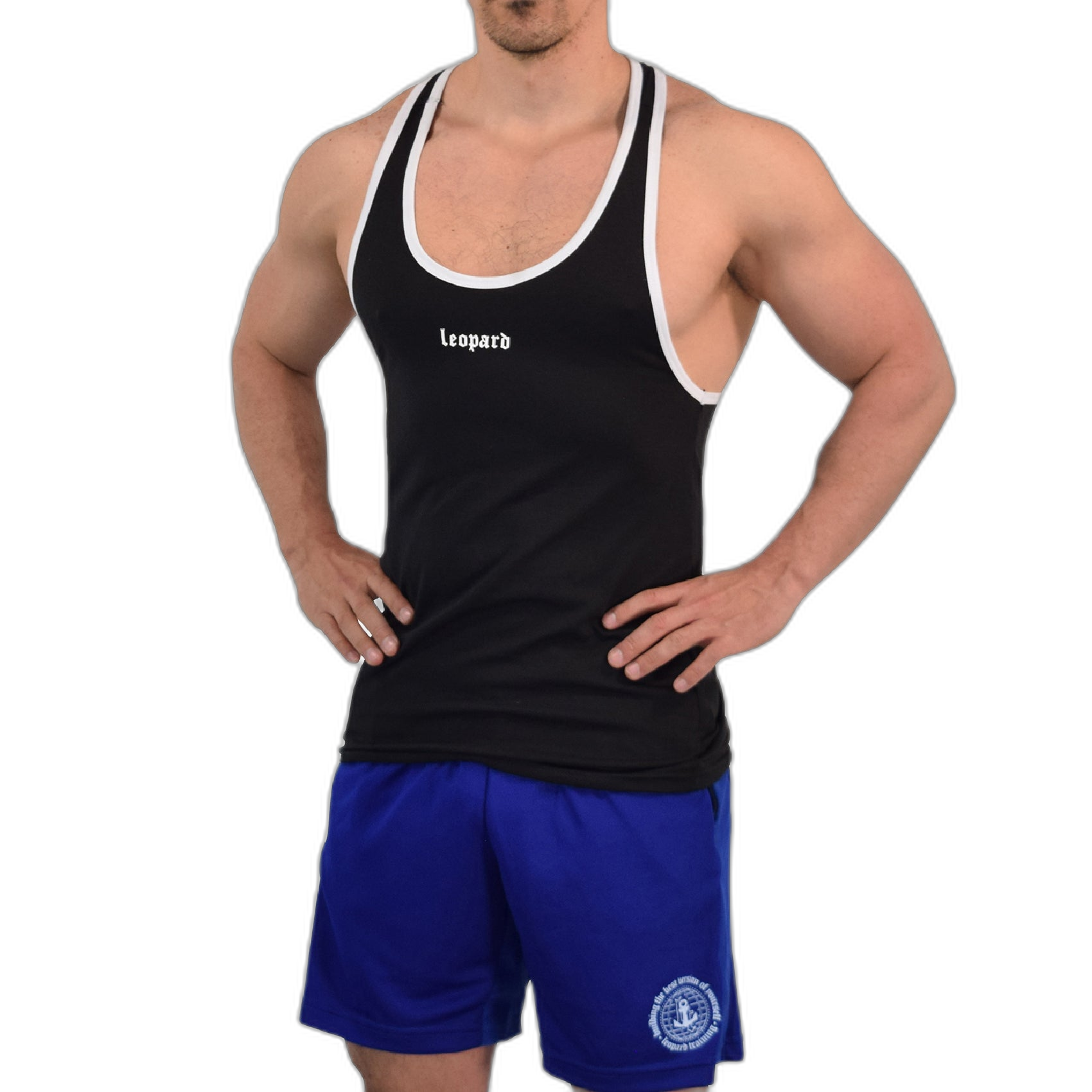 Stringer Tank Powerhouse Black 3D Logo White