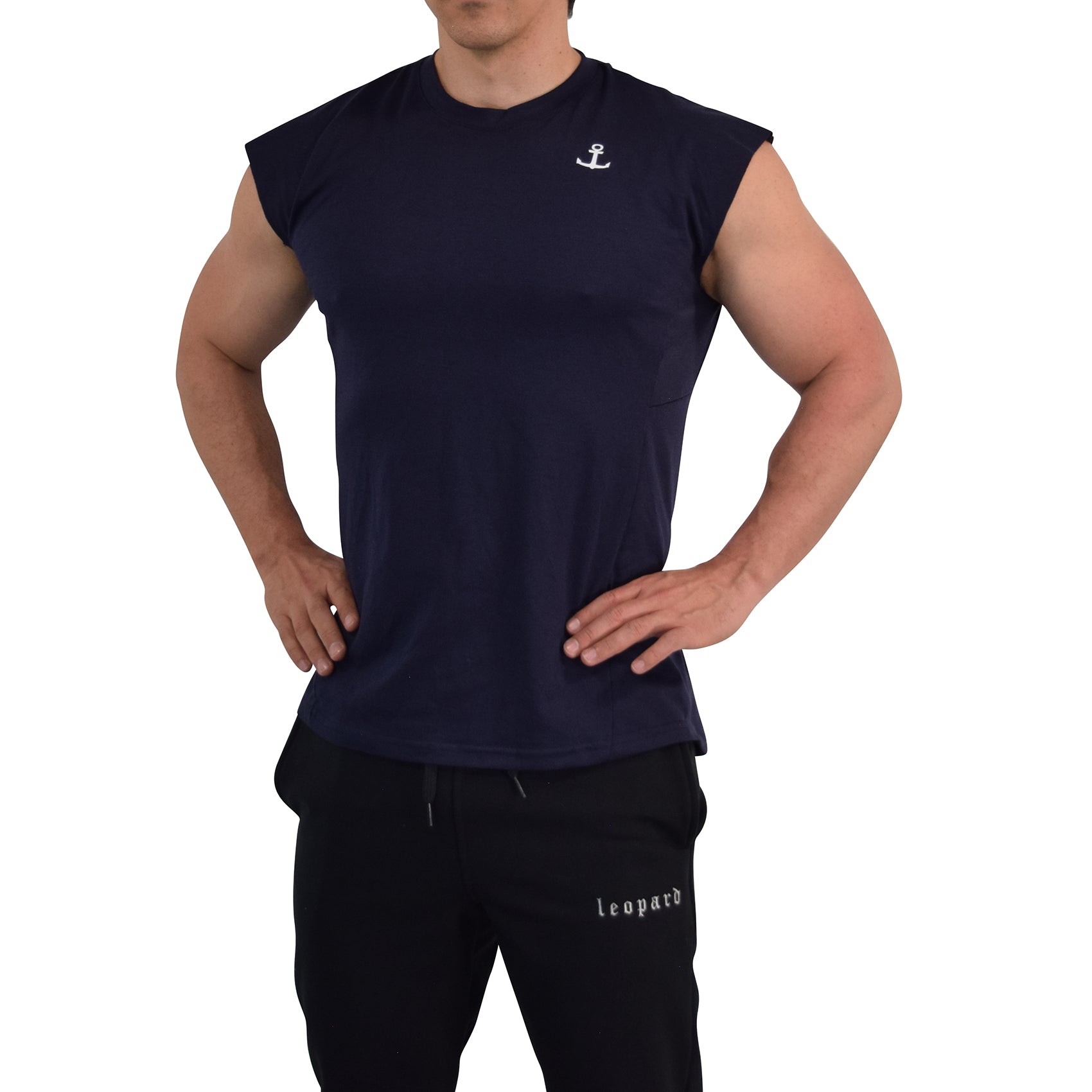 JOHN LEOPARD -Bodybuilder Tank Navy – John Leopard