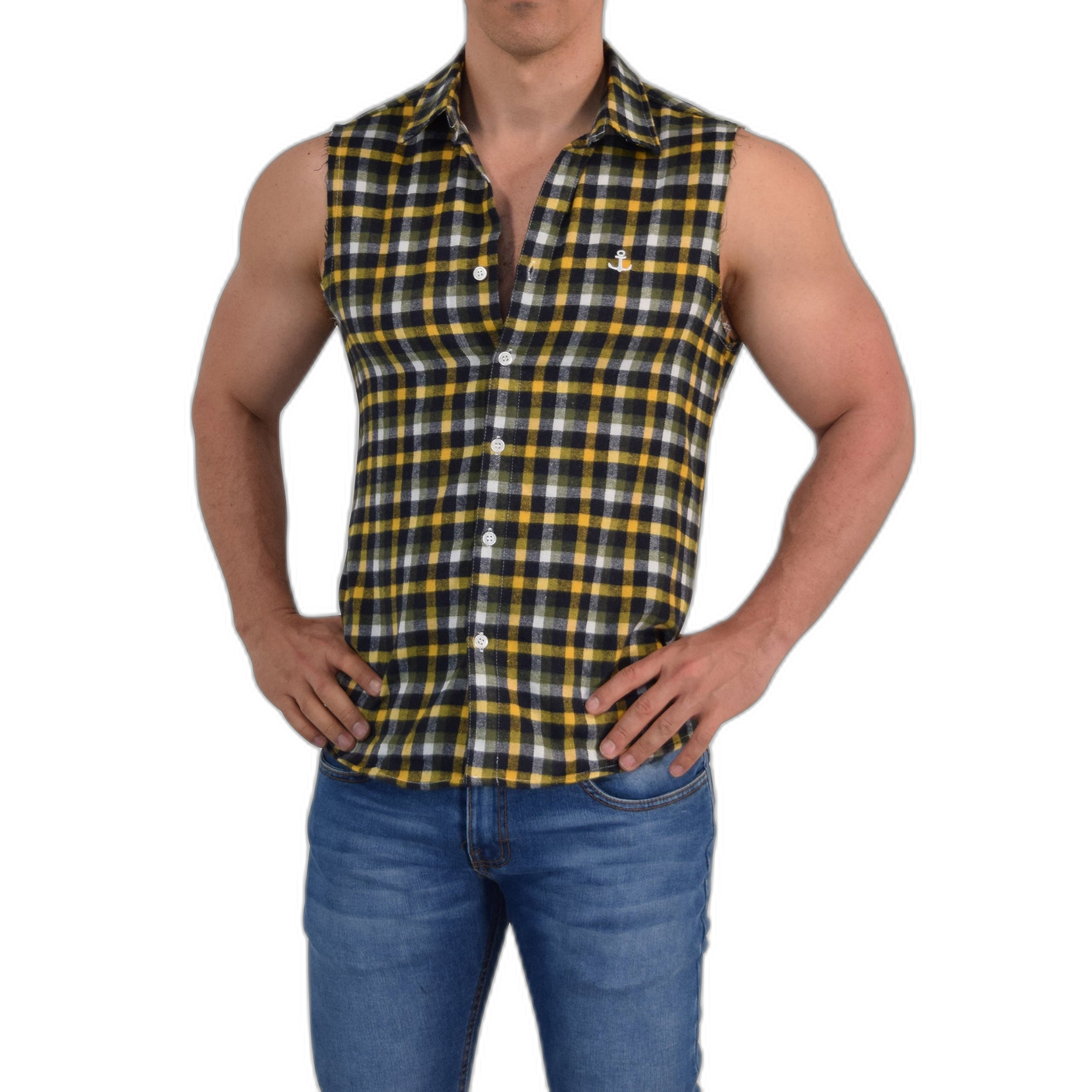 Camisa Flannel Cutoff Shirt Yellow
