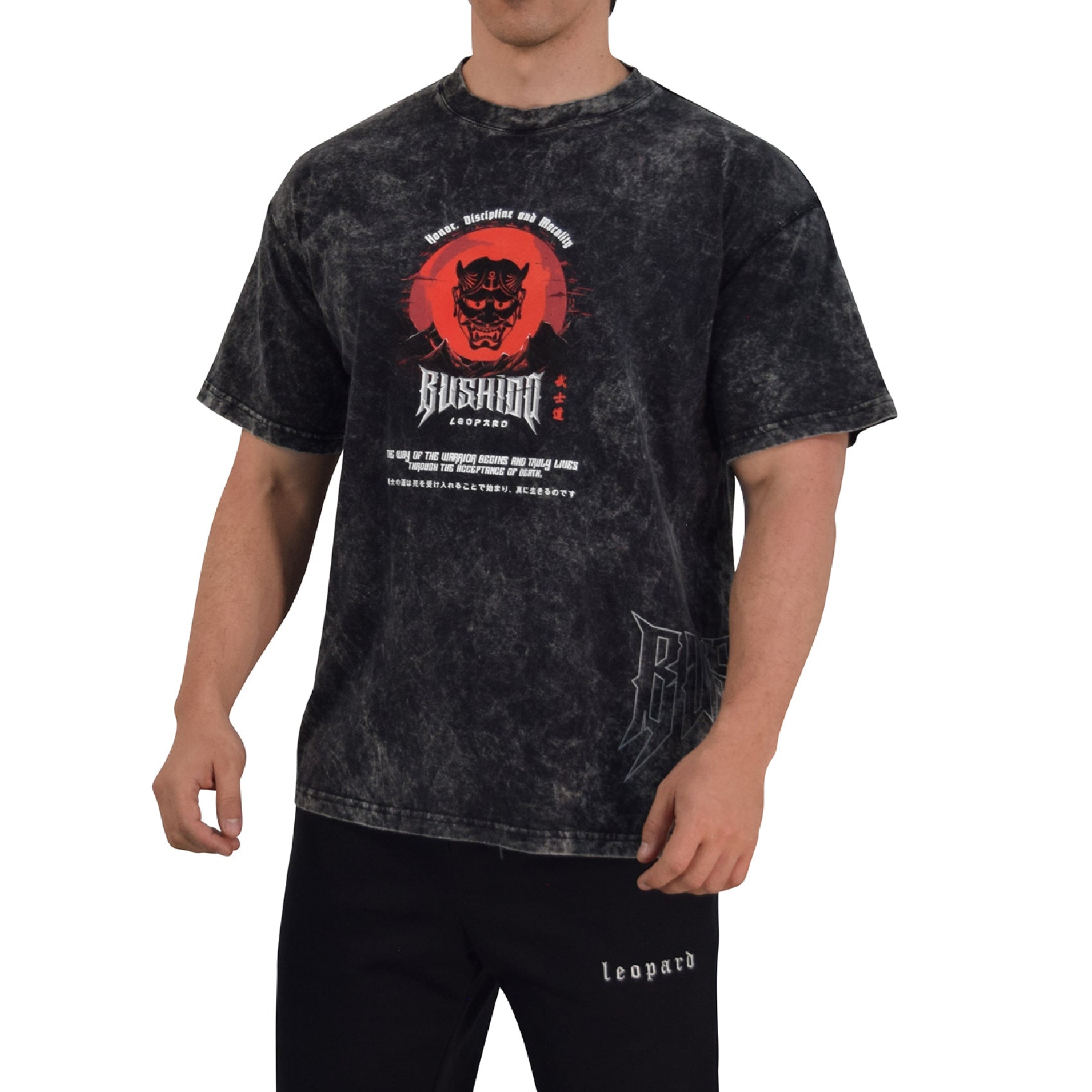 Playera Boxy Fit Bushido Men Yoroi Warrior Mask