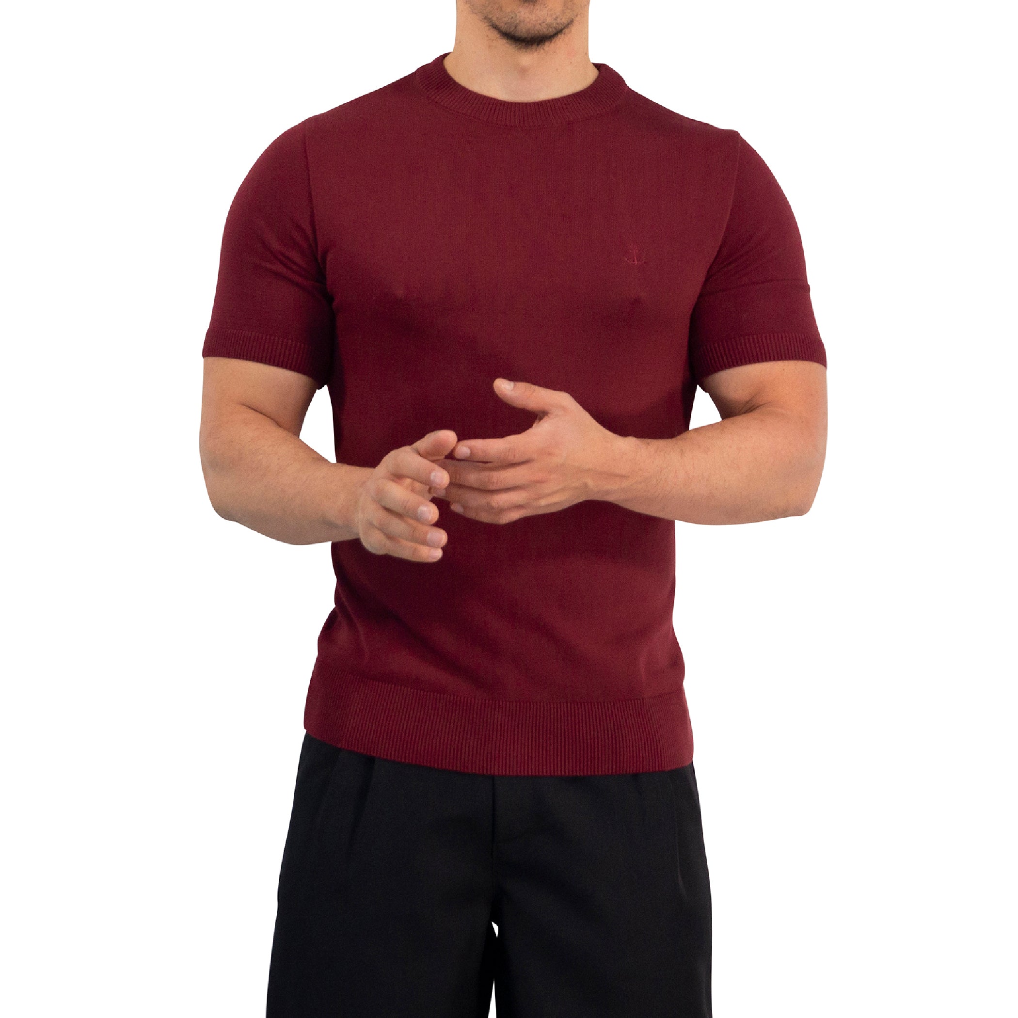 Cruise Knitted Shirt Bambú Merlot