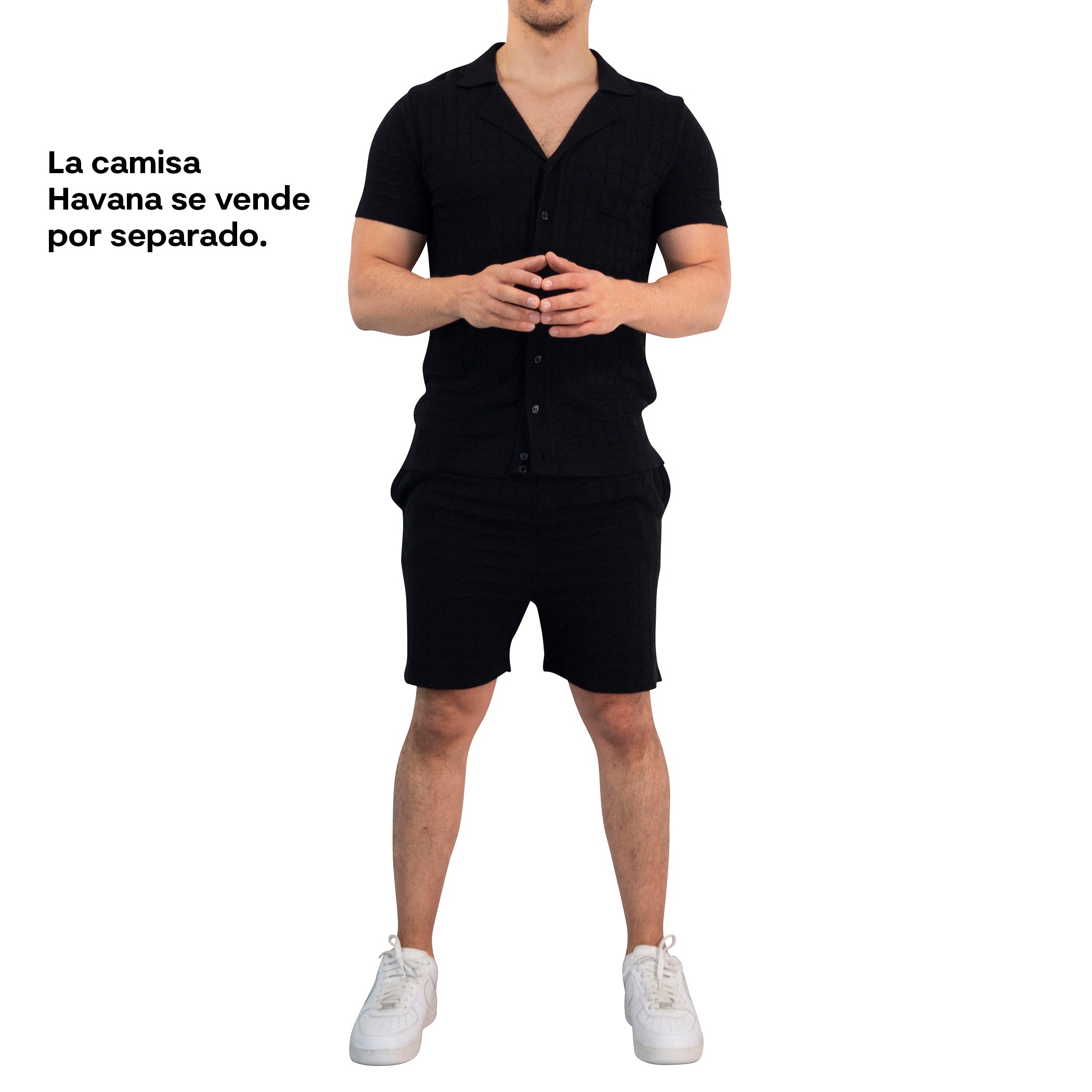 Zipped Short Sleeve Polo Full Black