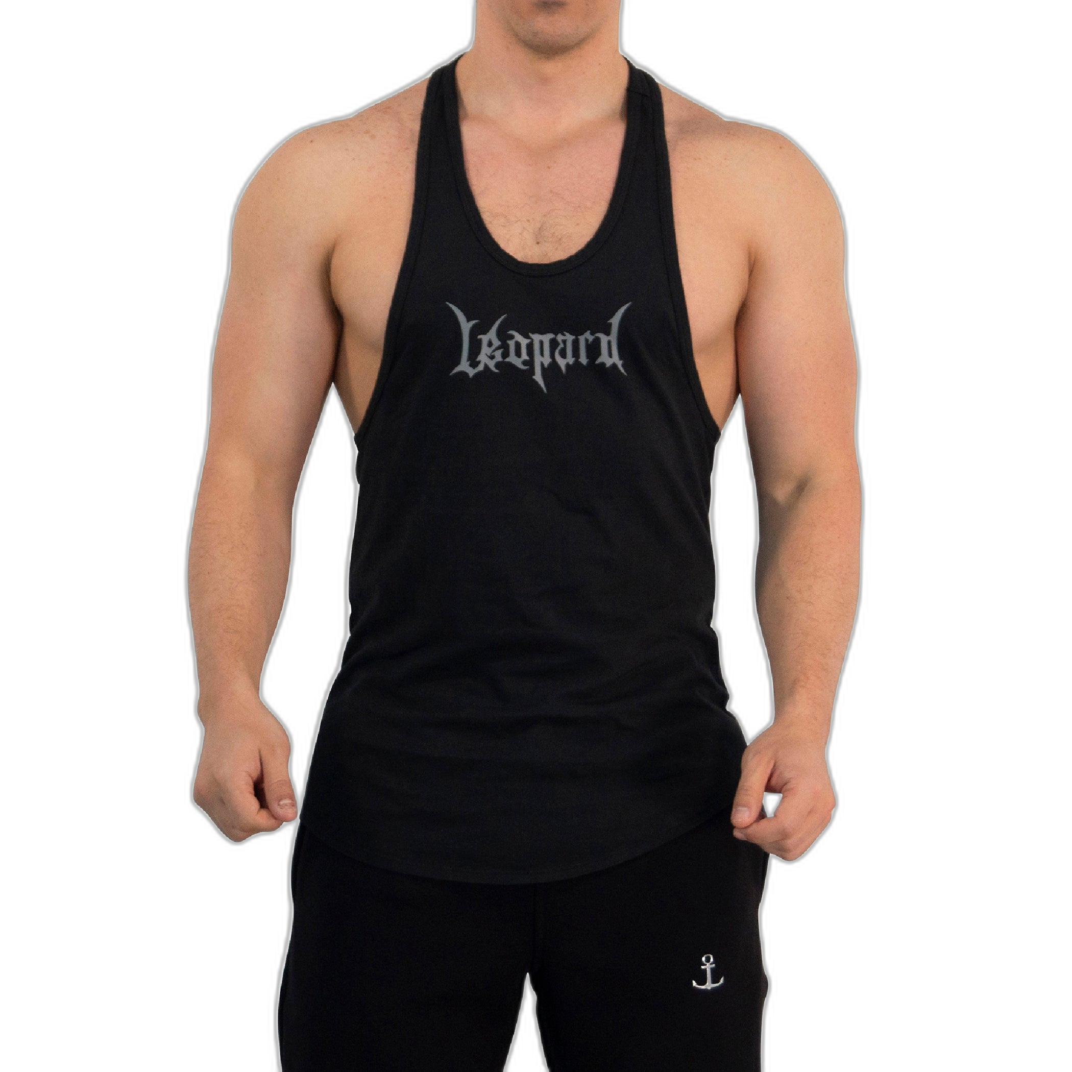 Playera Stringer Tank Dark Series Leopard Pigment Black