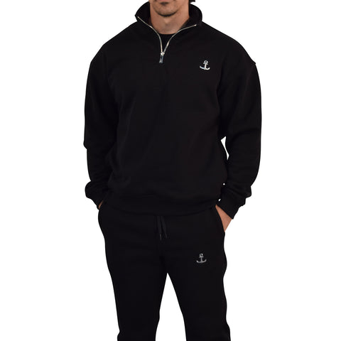Fleece Pullover Hoodie Offline Mode Black