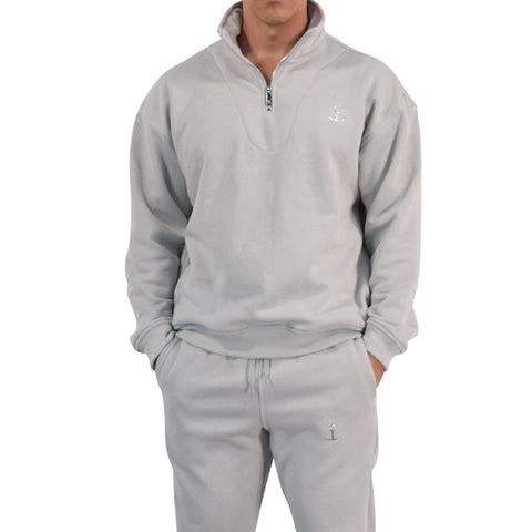 Fleece Pullover Hoodie Offline Mode Stone Gray