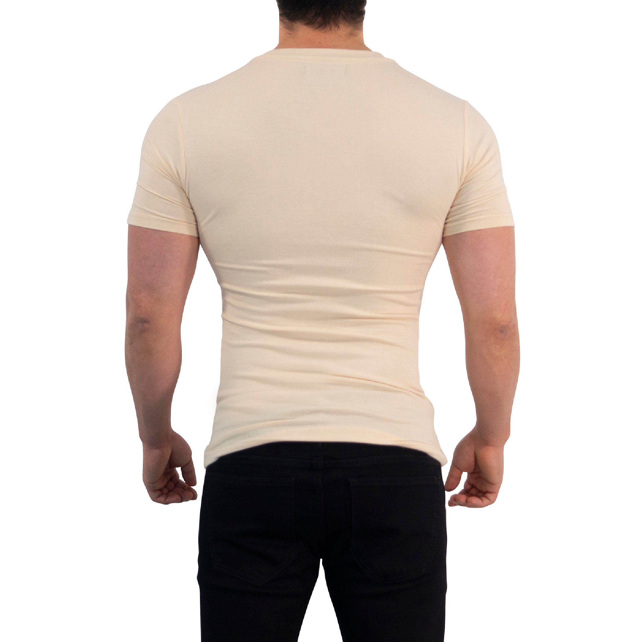 Playera Cuello V Profundo Beige