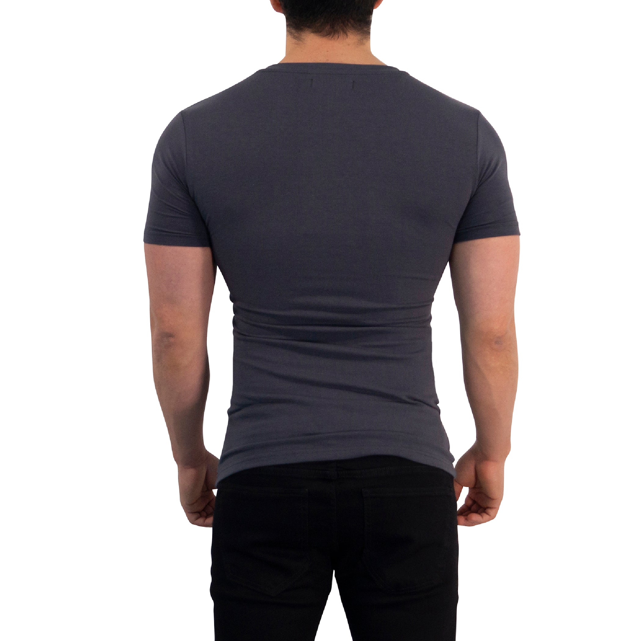 Playera Cuello V Profundo Gris Rata